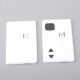 Authentic MK MODS Replacement Front + Back Cover Panel Plate for dotMod dotAIO V2 Pod - White, Acrylic