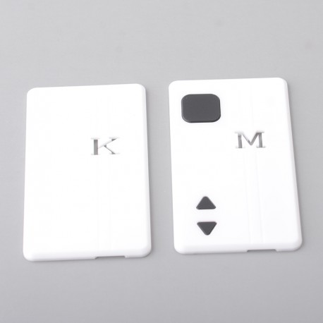 Authentic MK MODS Replacement Front + Back Cover Panel Plate for dotMod dotAIO V2 Pod - White, Acrylic