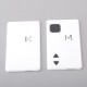 Authentic MK MODS Replacement Front + Back Cover Panel Plate for dotMod dotAIO V2 Pod - White, Acrylic