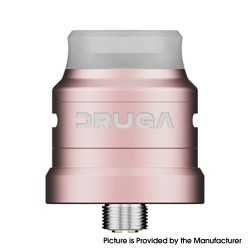 Authentic Augvape Druga S RDA Rebuildable Dripping Atomizer w/ BF Pin - Pink, Single Coil, 22mm