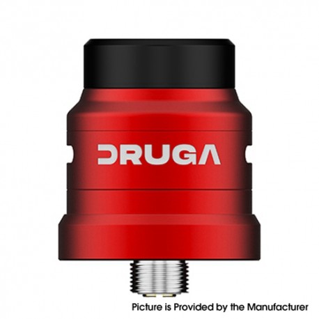 Authentic Augvape Druga S RDA Rebuildable Dripping Atomizer w/ BF Pin - Red, Single Coil, 22mm