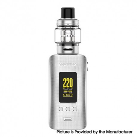 [Ships from Bonded Warehouse] Authentic Vaporesso GEN 200 Mod Kit with iTank Atomizer - Light Sliver, VW 5~200W, 2 x 18650