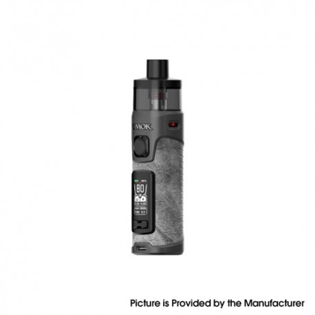 [Ships from Bonded Warehouse] Authentic SMOK RPM 5 Pod Mod Kit - Grey Leather, 2000mAh VW 5~80W, 6.5ml, 0.15ohm / 0.23ohm