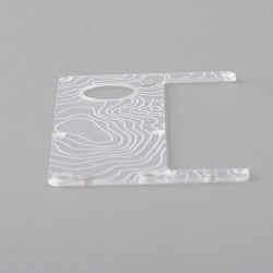 Authentic MK MODS Contour Line Inner Plate for Cthulhu AIO Mod Kit - White Pattern, Acrylic (1 PC)
