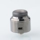 Authentic Augvape & Inhale Coils Alexa S24 RDA Rebuildable Dripping Vape Atomizer - Black Chrome, Squonk Pin, Single Coil, 24mm