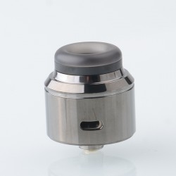 Authentic Augvape & Inhale Coils Alexa S24 RDA Rebuildable Dripping Atomizer - Black Chrome, Squonk Pin, Single Coil, 24mm