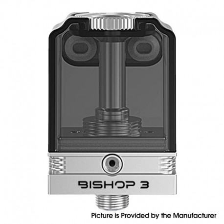 Authentic Ambition Mods Bishop 3 Bishop³ Cubed RBA Boro Tank for SXK BB / Billet Boro Box Mod Kit - Black, 316SS + PCTG, 5.0ml