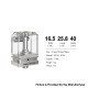 Authentic Ambition Mods Bishop 3 Bishop³ Cubed RBA Tank for SXK BB / Billet Boro Box Mod Kit - Translucent, 316SS + PCTG, 5.0ml