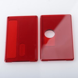 Authentic MK MODS Replacement Front + Back Cover Panel Plate for DNA 60W / 70W BB Style Box Mod - Red, Acrylic
