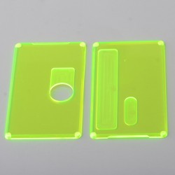 Authentic MK MODS Replacement Front + Back Cover Panel Plate for DNA 60W / 70W BB Style Box Mod - Fluo Green, Acrylic