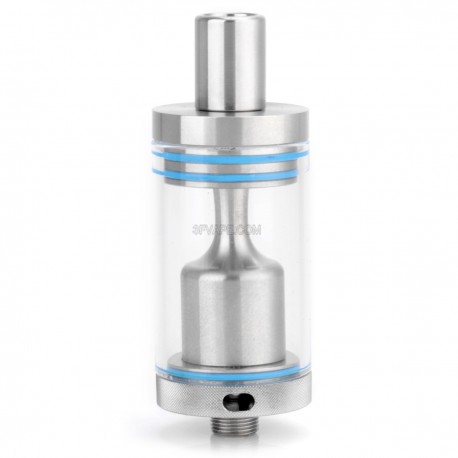 Authentic SXK Wine Style RTA Rebuildable Tank Atomizer - Silver, Stainless Steel + Glass, 22mm Diameter