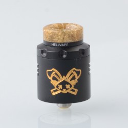 [Ships from Bonded Warehouse] Authentic Hellvape Dead Rabbit 3 RDA Atomizer - Black Gold, Dual Coil, with BF Pin, 24mm