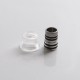 Vapeasy BB Drip Tip Adapter + MISSION XV Quantum Style 510 Drip Tip Kit for SXK BB / Billet Box Mod - Silver, 316SS