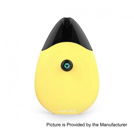 [Ships from Bonded Warehouse] Authentic Suorin Drop 300mAh All-in-One Pod System Kit - Yellow, Zinc Alloy + PC, 2ml, 1.4Ohm