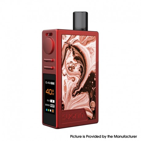 [Ships from Bonded Warehouse] Authentic Suorin Elite 40W 1100mAh VW Mod Pod System Kit - Red, Zinc Alloy + Resin, 3.1ml, 1.0ohm