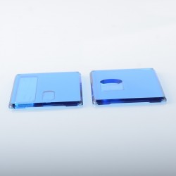 Authentic MK MODS Replacement Front + Back Cover Panel Plate for DNA 60W / 70W BB Style Vape Box Mod - Blue, Acrylic