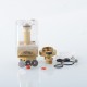 Dotshell Style Rebuildable Tank RBA w/ 3 MTL Pin for dotAIO Portable AIO Pod System Kit - Gold, 1.0mm + 1.2mm + 1.5mm