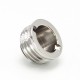 SXK Replacement Flush Nut 510 Drip Tip Adapter for Billet / BB Box Mod - Polished Silver