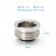 SXK Replacement Flush Nut 510 Drip Tip Adapter for Billet / BB Box Mod - Polished Silver