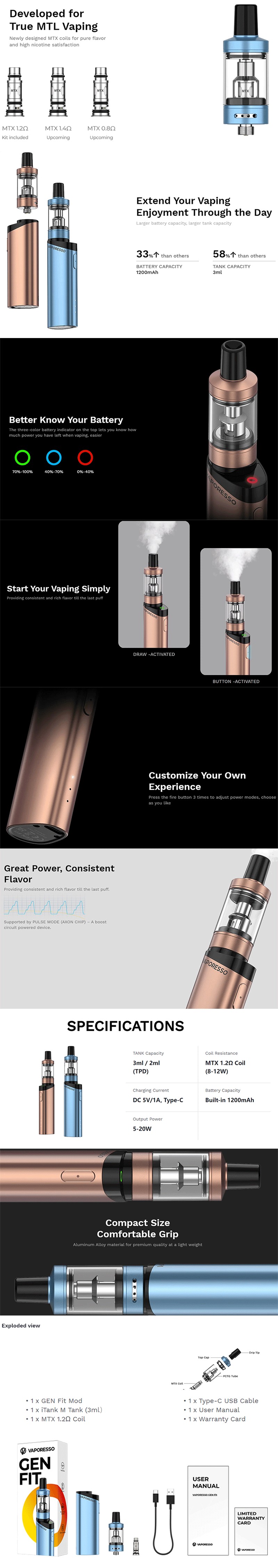 vaporesso gen fit