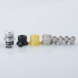 Vapeasy MISSION XV Quantum Style 510 Drip Tip w/ 4 x Inserts for SXK BB / Billet / Dotod dotAIO - Silver, 4 PCS Mouthpiece