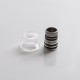 Vapeasy MISSION XV Quantum Style 510 Drip Tip w/ 4 x Inserts for SXK BB / Billet / Dotod dotAIO - Silver, 4 PCS Mouthpiece