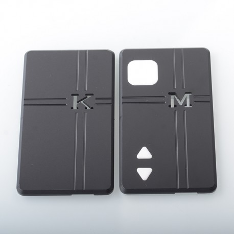 Authentic MK MODS Replacement Front + Back Cover Panel Plate for dotMod dotAIO V2 Pod - Black, Acrylic