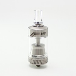 SXK 4.51 Style MTL RTA Rebuildable Tank Atomizer - Silver, 316SS + PMMA, 4.51ml, 22mm Diameter