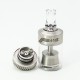 SXK 4.51 Style MTL RTA Rebuildable Tank Atomizer - Silver, 316SS + PMMA, 4.51ml, 22mm Diameter