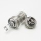 SXK 4.51 Style MTL RTA Rebuildable Tank Atomizer - Silver, 316SS + PMMA, 4.51ml, 22mm Diameter