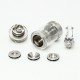 SXK 4.51 Style MTL RTA Rebuildable Tank Atomizer - Silver, 316SS + PMMA, 4.51ml, 22mm Diameter