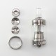 SXK 4.51 Style MTL RTA Rebuildable Tank Atomizer - Silver, 316SS + PMMA, 4.51ml, 22mm Diameter