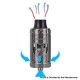 [Ships from Bonded Warehouse] Authentic Vapefly Lindwurm RTA Rebuildable Tank Atomizer - Black, 5ml, MTL / DL, 25.2mm Dia