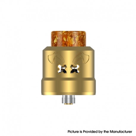 [Ships from Bonded Warehouse] Authentic Hellvape Dead Rabbit Max RDA Rebuildable Dripping Atomizer - Gold, SS, BF Pin, 28mm