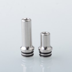 MAG 22 Style 510 Drip Tip Set for RDA / RTA / RDTA Vape Atomizer - Silver, Stainless Steel (2 PCS)