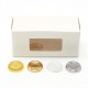 SXK Replacement Fire Button for SXK BB / Billet Box Mod - Gold + Silver + Brown + White, SS + PEI + POM (4 PCS)