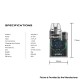 Authentic Rincoe Jellybox Z Pod System Vape Starter Kit - Black Clear, 850mAh, 2.0ml, 1.0ohm