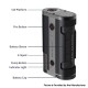 Authentic Dovpo X Across Pump Squonker Box Mod - Gun Metal, 1 x 18650 / 20700 / 21700, 9ml