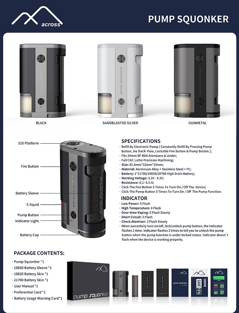 Dovpo x à travers le mod de boîte Squonker de pompe