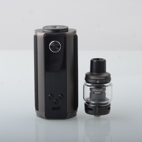 [Ships from Bonded Warehouse] Authentic Vaporesso Target 200 VW Box Mod Kit with iTANK - Carbon Black, VW 5~220W, 2 x 18650