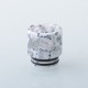 Authentic Reewape AS322 Resin 810 Drip Tip for RDA / RTA / RDTA Atomizer - Silver + White