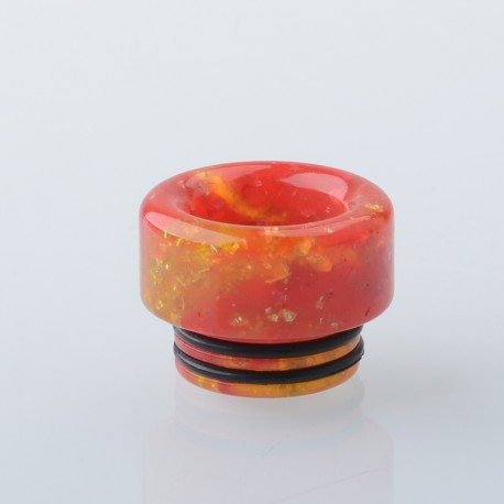 Authentic Reewape AS338 Resin 810 Drip Tip for RDA / RTA / RDTA Atomizer - Gold + Red