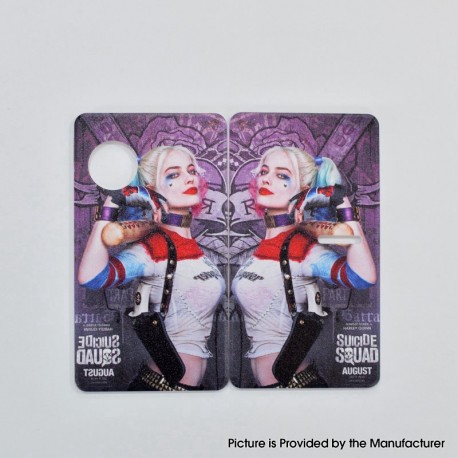 Authentic MK MODS Front + Back Door Panel Plates for dotMod dotAIO V2 Pod System - Harley Quinn