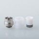 PRC Quantum Shifter Style BB Drip Tip for SXK BB / Billet Box Mod Kit - White, Stainless Steel + POM