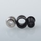 PRC Quantum Shifter Style BB Drip Tip for SXK BB / Billet Box Mod Kit - Black, Stainless Steel + POM