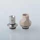 Monarchy Cyber Style 510 Drip Tip Set - Grey, SS + PEEK, DL / MTL, 2 PCS 510 Connector