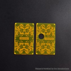 Authentic MK MODS Cyberspace Replacement Panels for Vandy Vape Pulse AIO Kit - Fluo Yellow, Back + Front Plates (2 PCS)
