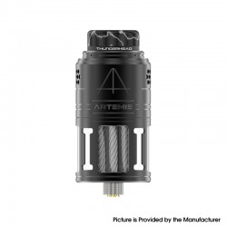 Authentic ThunderHead Creations Artemis II TC RDTA Rebuildable Dripping Tank Atomizer - Matte Black, 5.5ml, 25mm Diameter