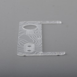 Authentic MK MODS Replacement Topo Inner Door for dotMod dotAIO V2 Pod - White, Acrylic (1 PC)