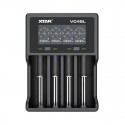 Authentic Xtar VC4SL Charger for NiMH / NiCD / 21700 Battery - Black, 4-Slot, QC 3.0 USB Type-C